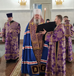 Митрополит Корнилий совершил заупокойное богослужение в канун четвертой великопостной субботы