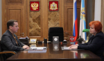 Александр Цыбульский провел встречу с региональным уполномоченным по правам человека Любовью Анисимовой