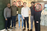 Байрон и Кэбот на рабочей фотографии. Их лица обвело издание New York Post | Источник: Bain Capital Ventures