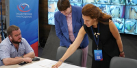 Исполняющая обязанности ректора СГМУ Н.А. Былова познакомилась с работой Центра общественного наблюдения за ходом голосования в Архангельской области - СГМУ