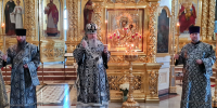 Митрополит Корнилий в канун пятницы Страстной седмицы совершил утреню с чтением двенадцати Страстных Евангелий - Архангельская епархия