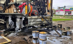 В Вельске загорелась «Газель» с горючими материалами